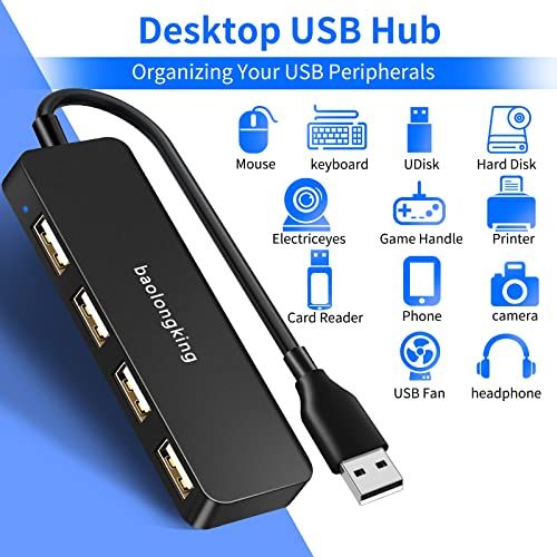Ultra cienki 4-portowy hub USB