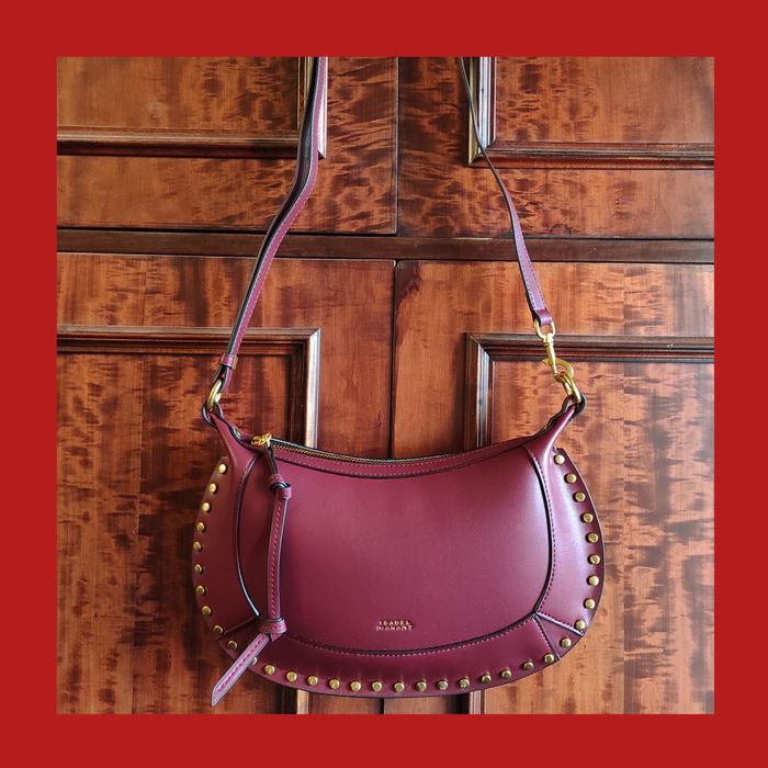 Сумка крос-боді Isabel Marant чорна бордо французький шик