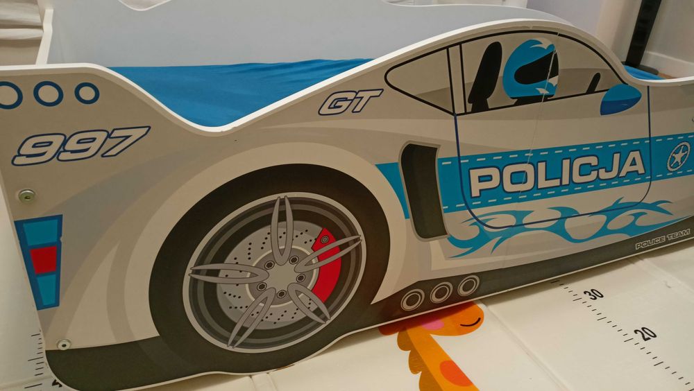 Łóżko dla chłopca POLICJA + gąbka