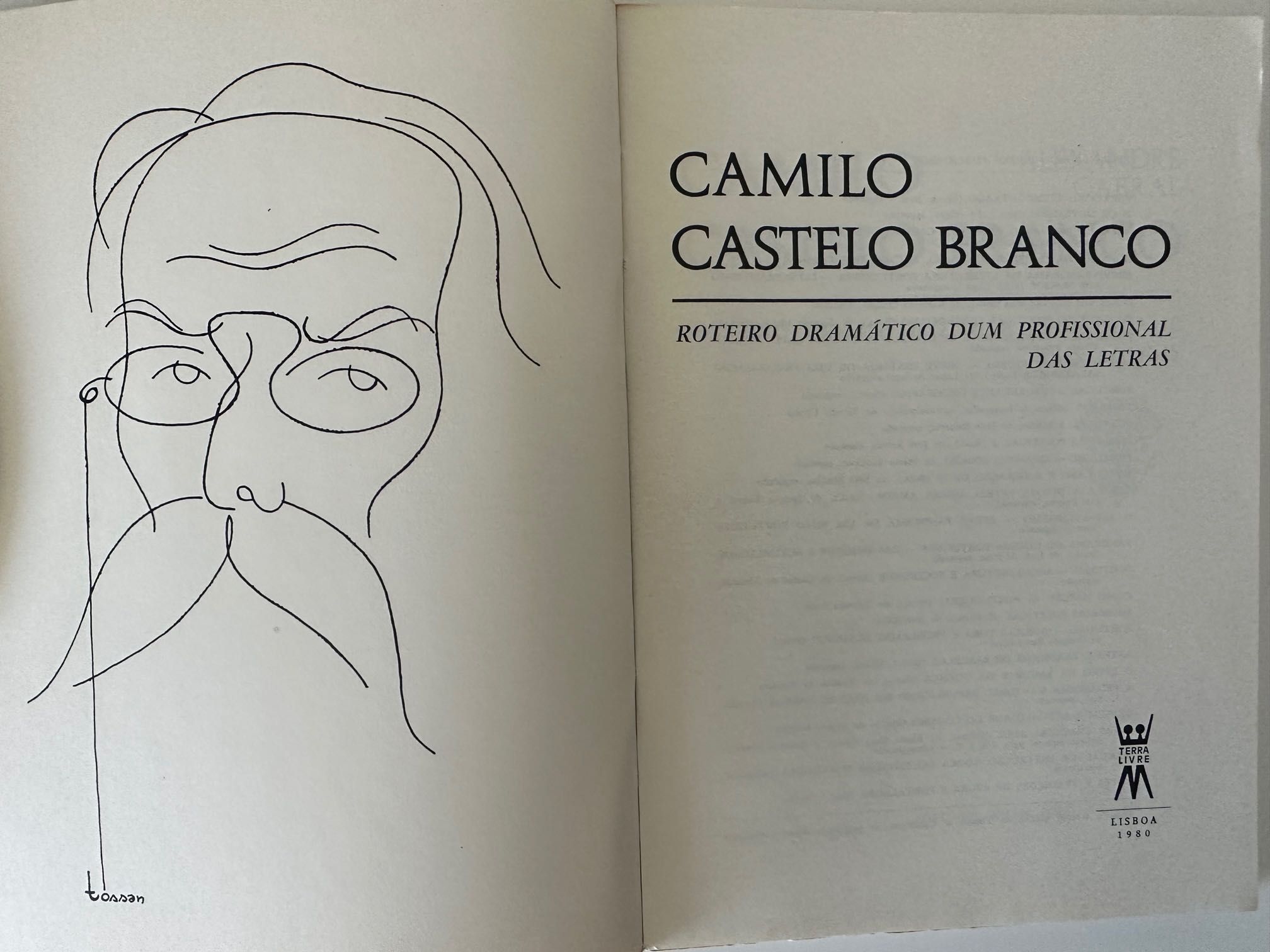 Camilo Castelo Branco. Roteiro Dramático - Alexandre Cabral - 1980