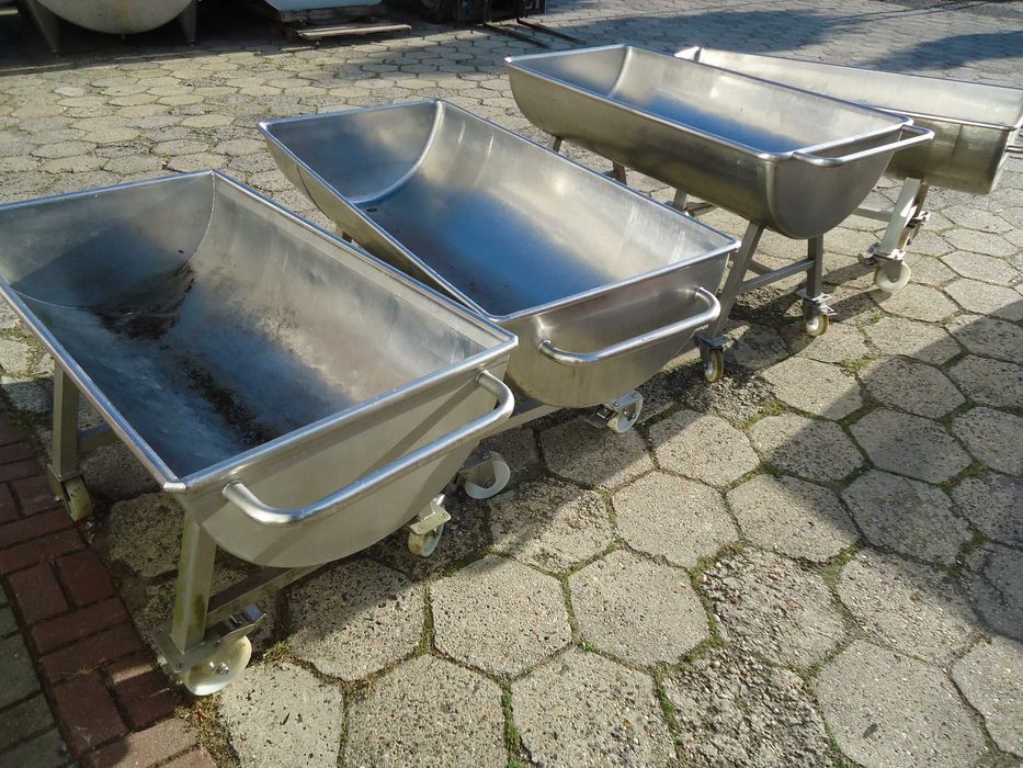 Wanna nierdzewna ko kwasiak pozioma na kółkach z stali nierdzewnej