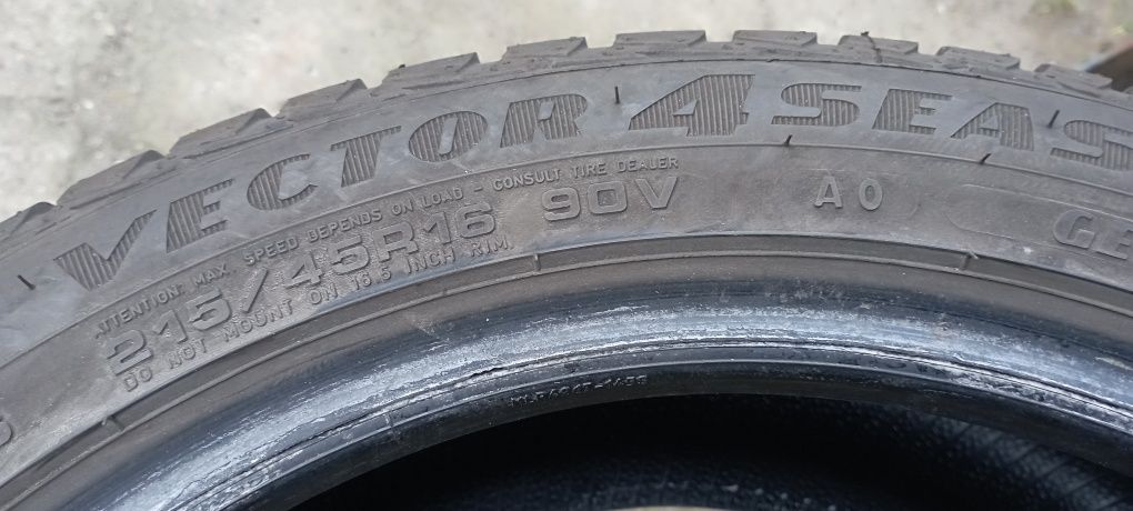 Opona 1szt 215/45/16 90V Goodyear Vector 4Seasons AO 2021 Jak Nowa 8mm