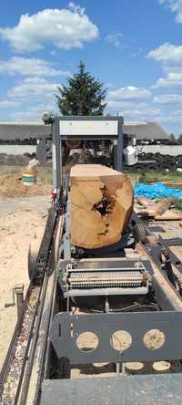 Trak taśmowy - usługa przetarcia drewna