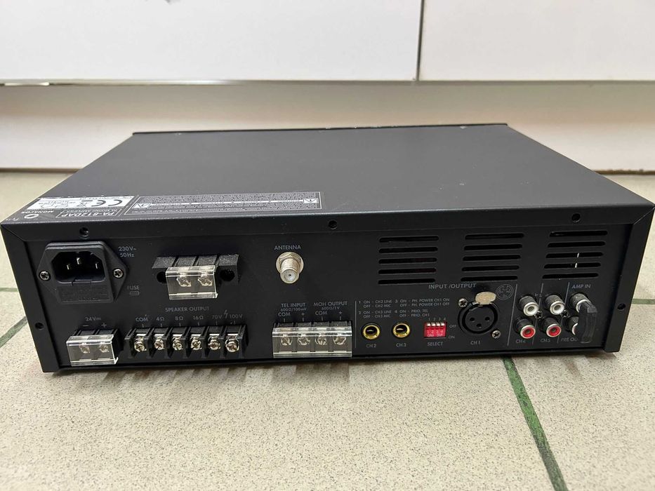Monacor PA-812DAP - cyfrowy wzmacniacz miksujący + kable +8 głośnikow