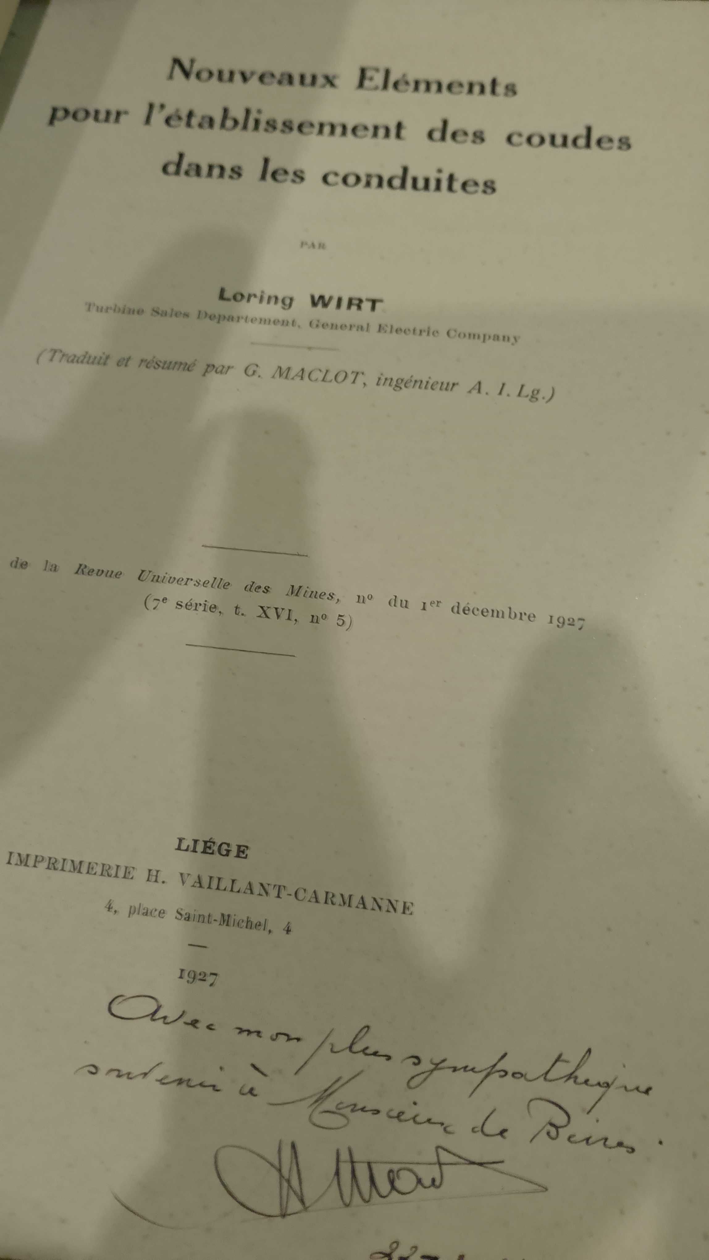 Noveaus Eléments pour l'établissement des coudes dans les conduites