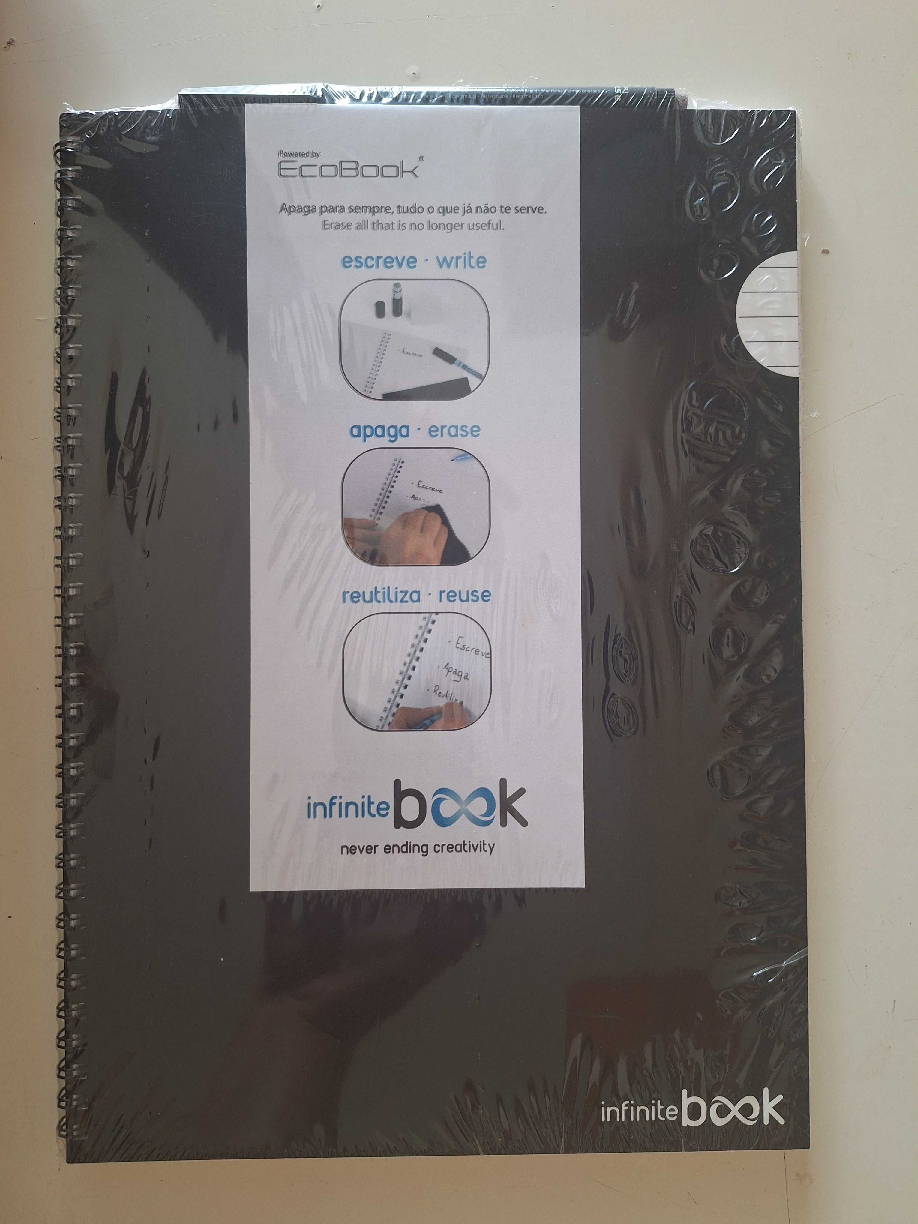 InfiniteBook A4 (em preto) - Caderno Reutilizável