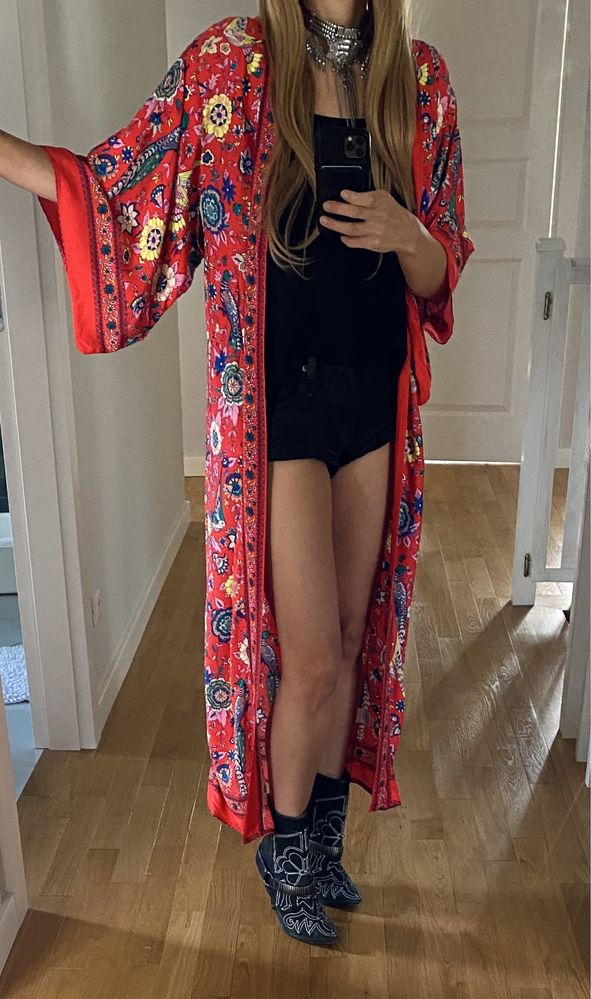 Kimono boho narzutka kaftan szlafroczek warsztaty rozwój