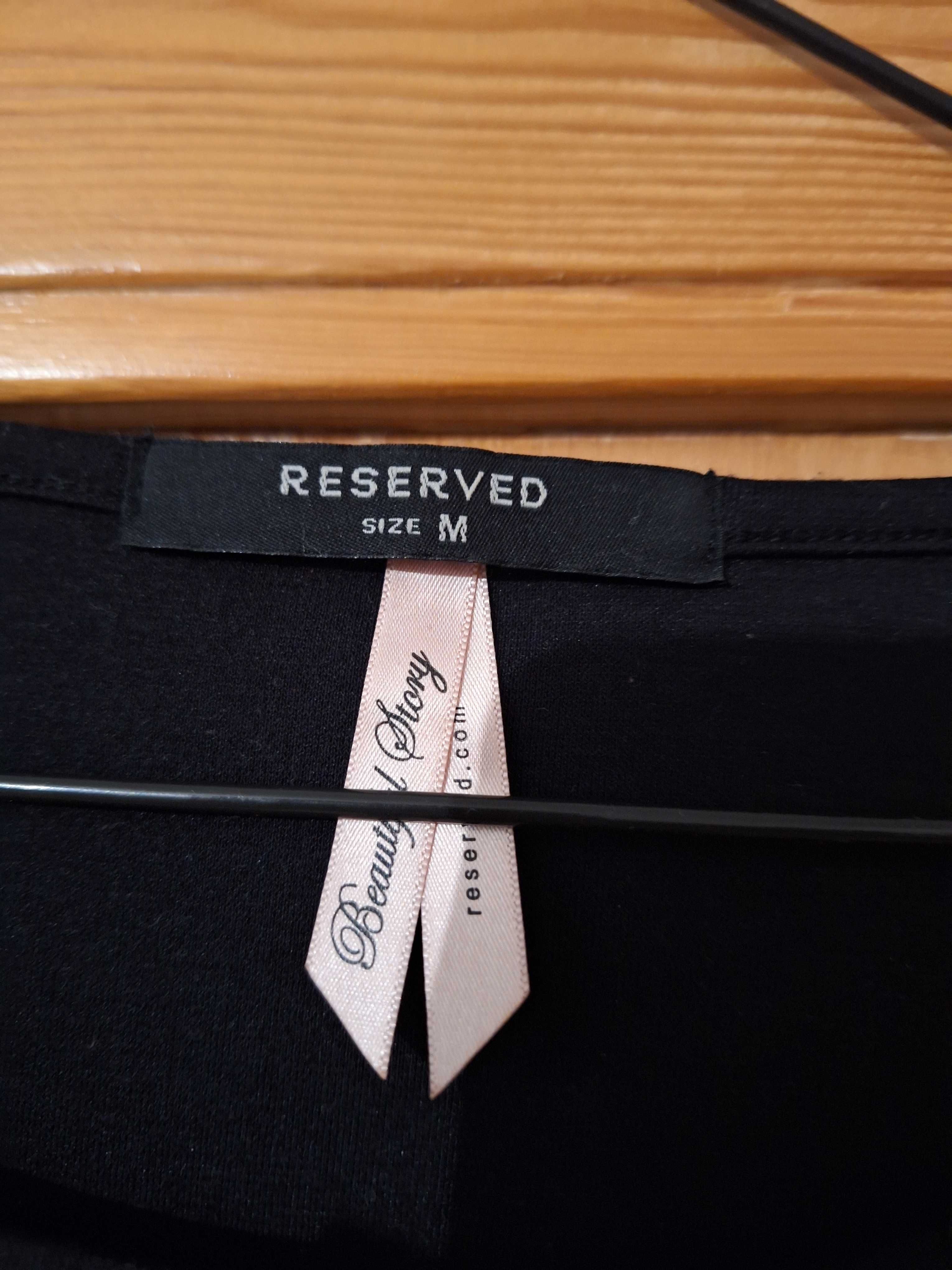 Bluzka z baskinką, Reserved, r. M, czarna