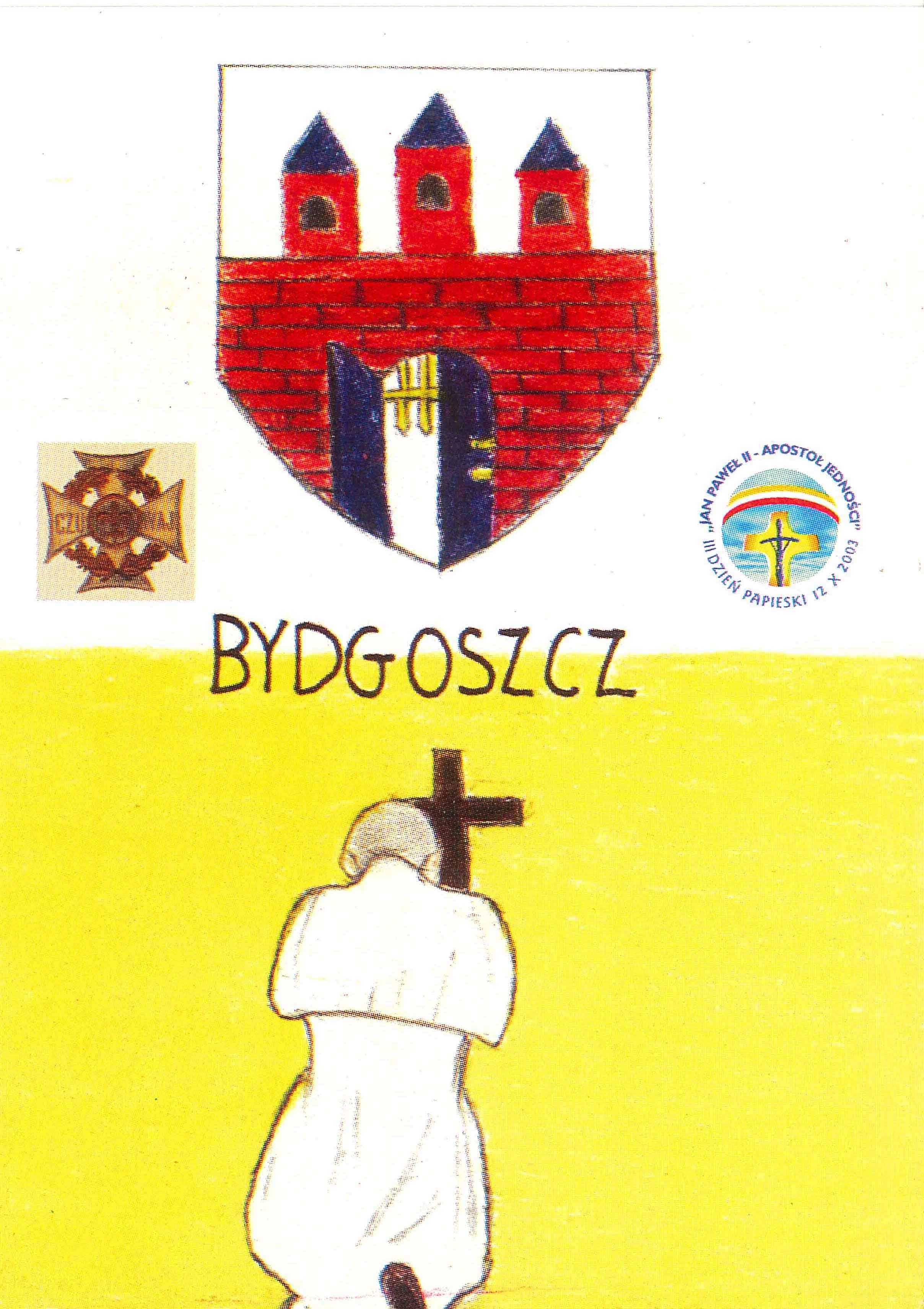 Pocztówka -Dzień Papieski w moim mieście. Bydgoszcz Jan Paweł II