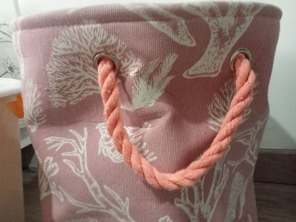 Cesto para arrumação rosa