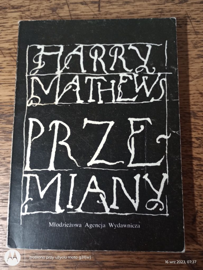 Przemiany. Harry Mathews