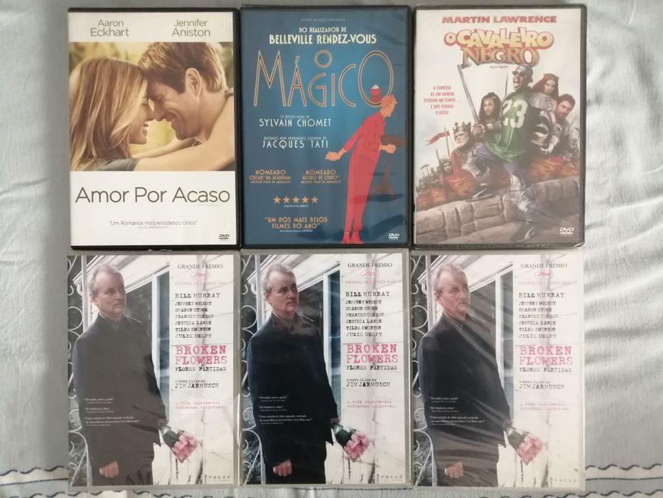 Lote de 35 DVDs, 21 ainda selados