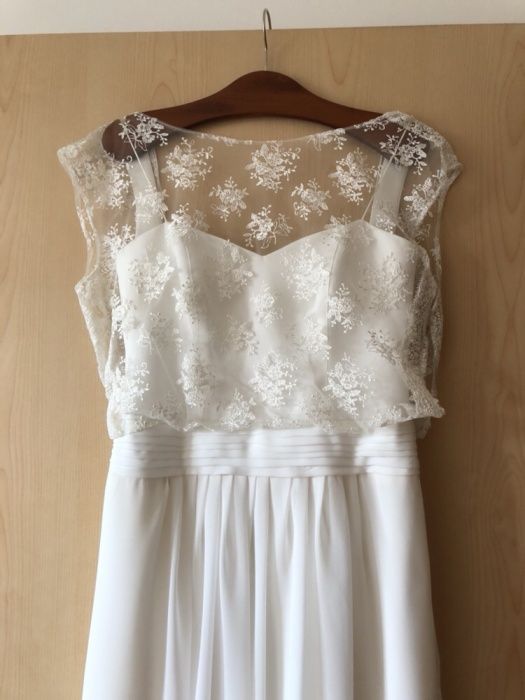 Suknia ślubna w stylu boho- tu.la T1403, kolor śmietanka