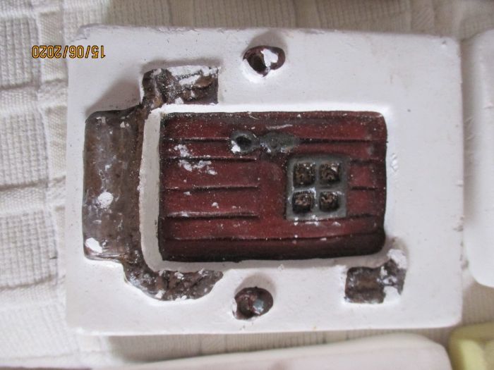 Colecção de 6 portas feitas em gesso p/ decoração