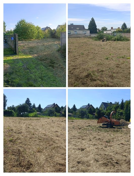 Karczowanie i czyszczenie działek i terenów