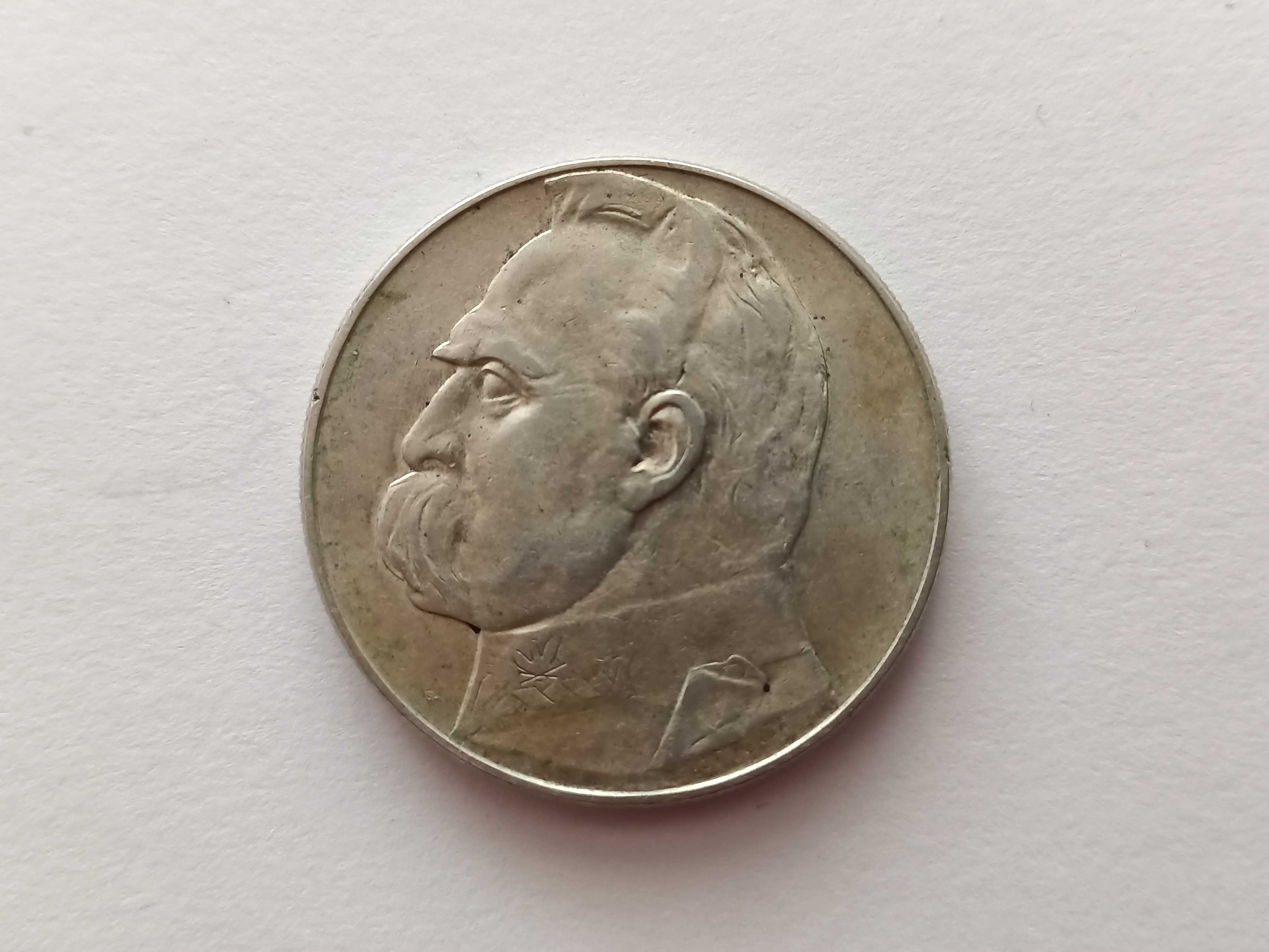 10 złotych 1936 Marszałek J. P . oryginał Srebro