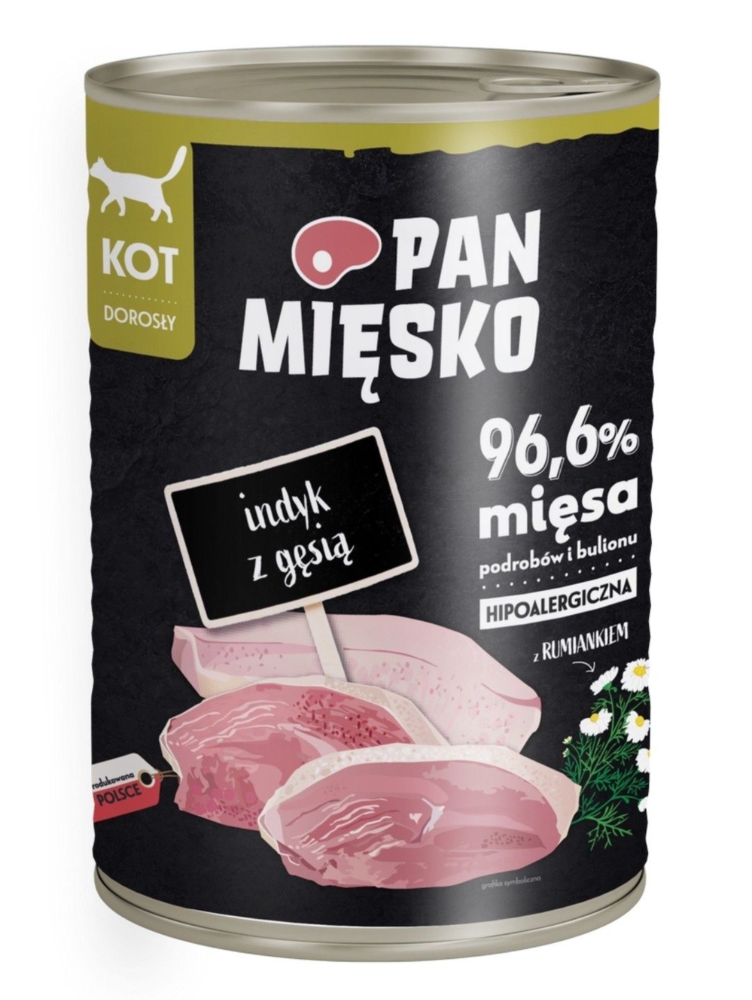 Pan Mięsko karma mokra dla kota Indyk z gęsią 400g