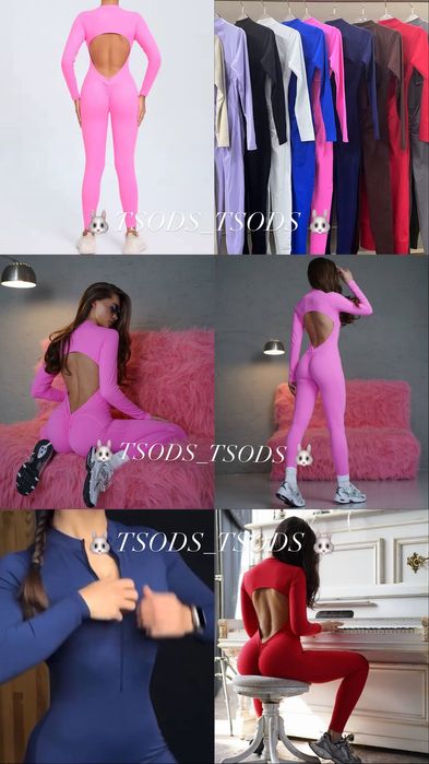 Комбінезон на молнії бразильська попа Комбез відкритою спиною новий С