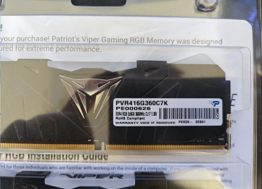 Patriot Viper DDR4 16gb CL17 3600 MHz