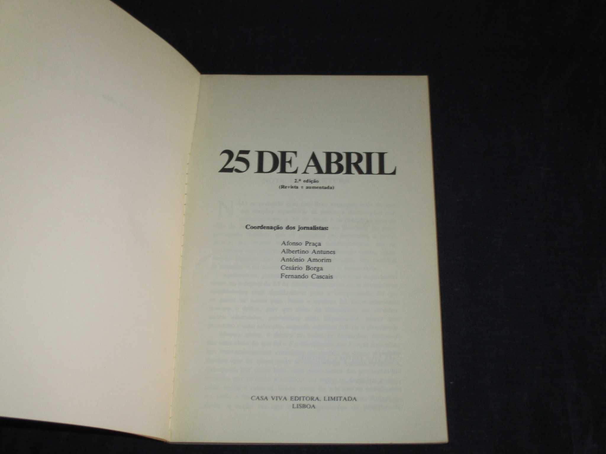 Livro 25 de Abril Documento 2ª edição 1974