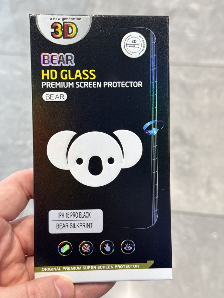 Szkło hartowane 3D HD glass IPHONE 15 Pro black