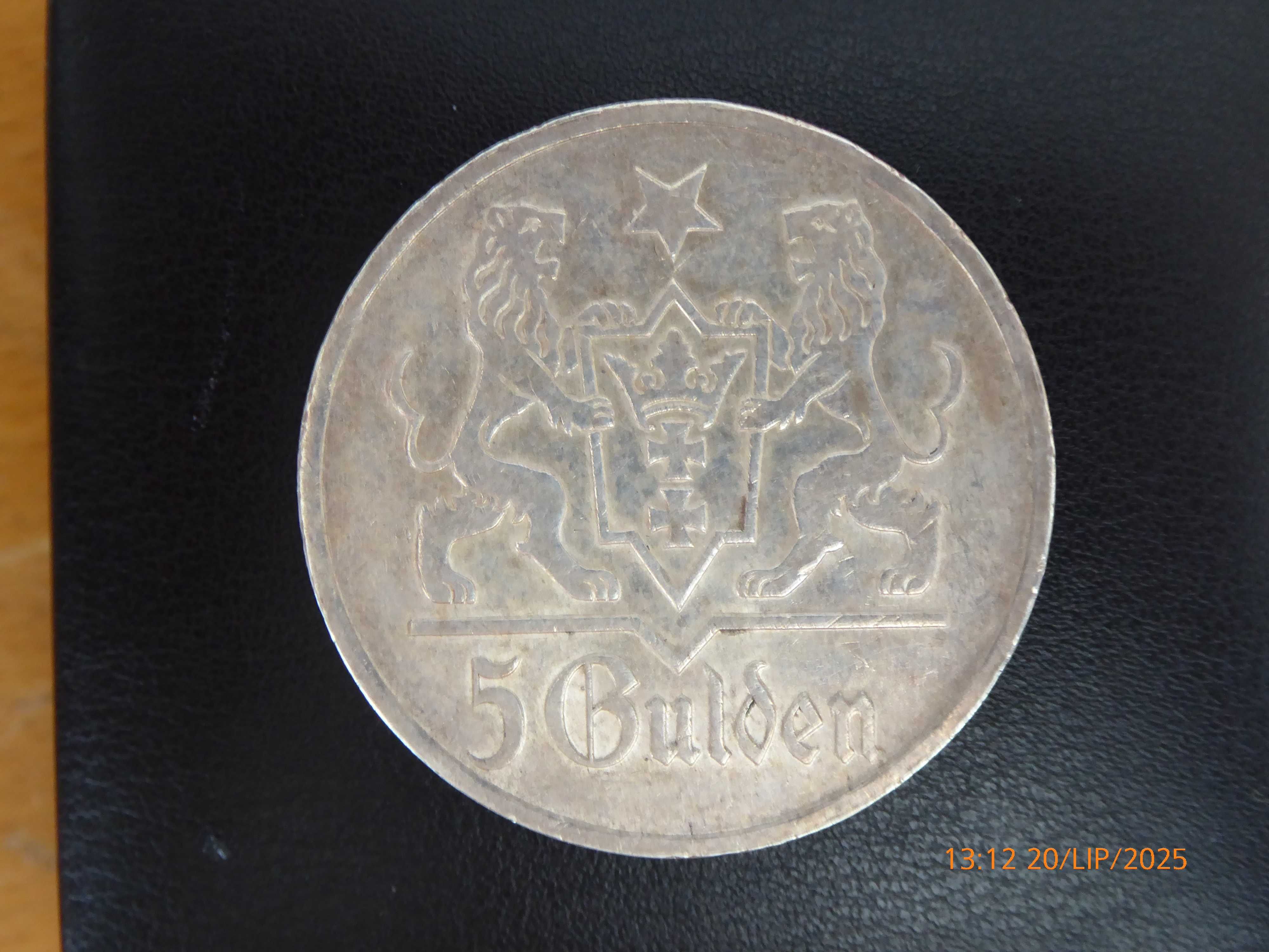 5 Guldenów 1923, stan -1/+2, WMG oryginał