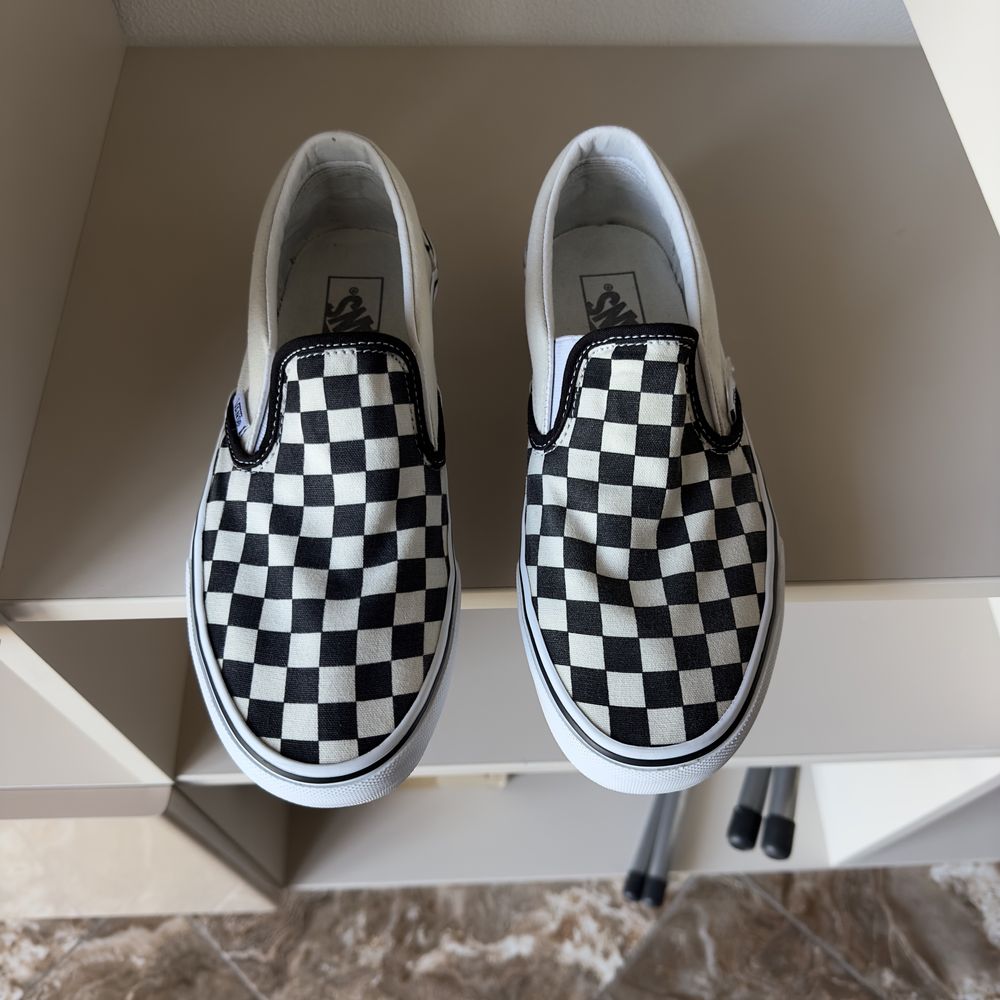 Кроссовки Vans Classic Slip-On в клеточку/шашечку на платформе!