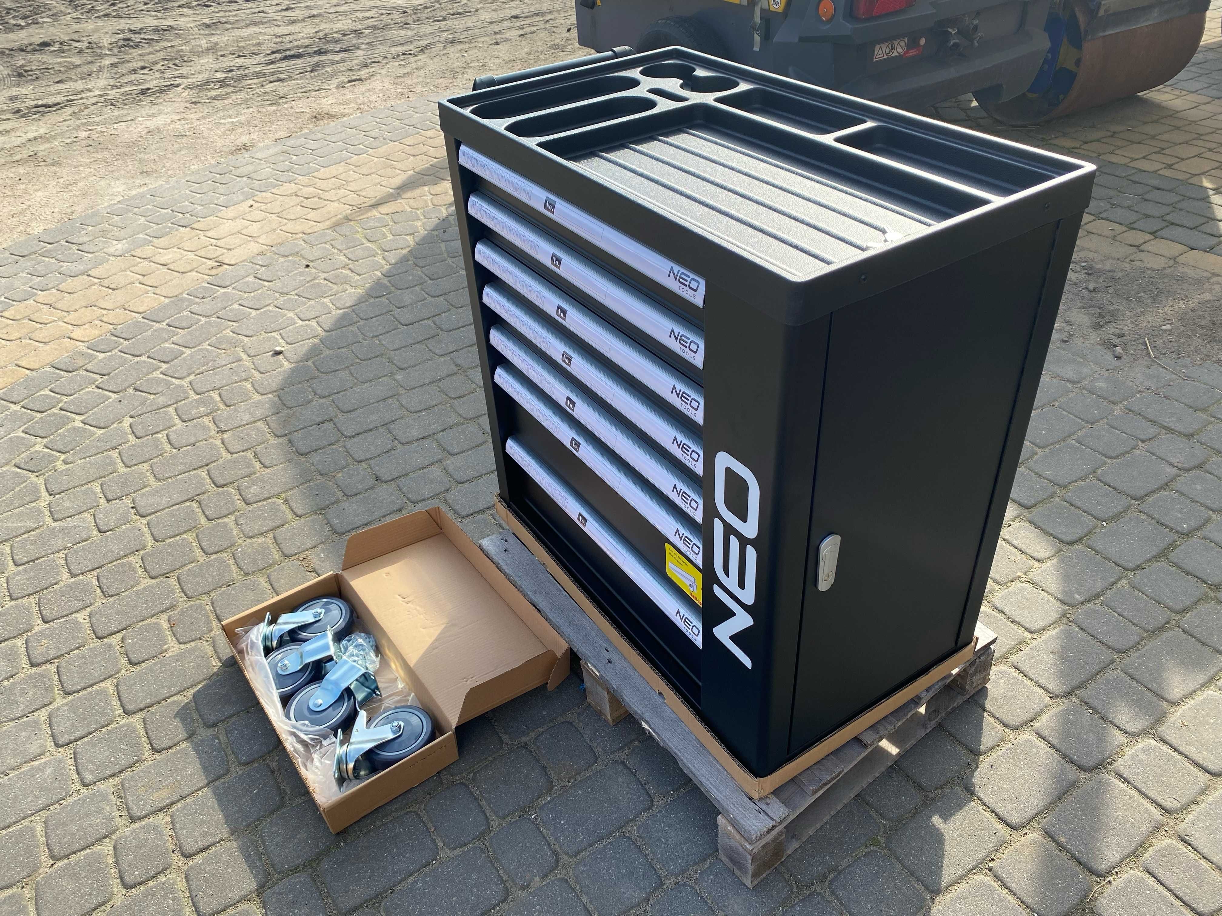 Nowy Wózek szafka narzędziowa Neo Tools 7 szuflad z boczną szafką