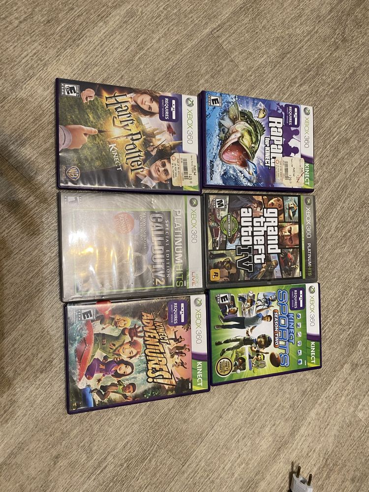 Xbox 360 + Kinect + 6 игр