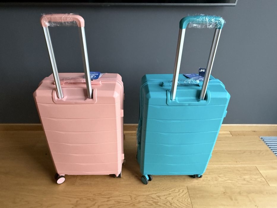 NOWA walizka z USA różowa lub turkusowa M średnia 63 l PP