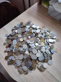 Ogromny zbiór monet z całego świata 3.5 kg monety
