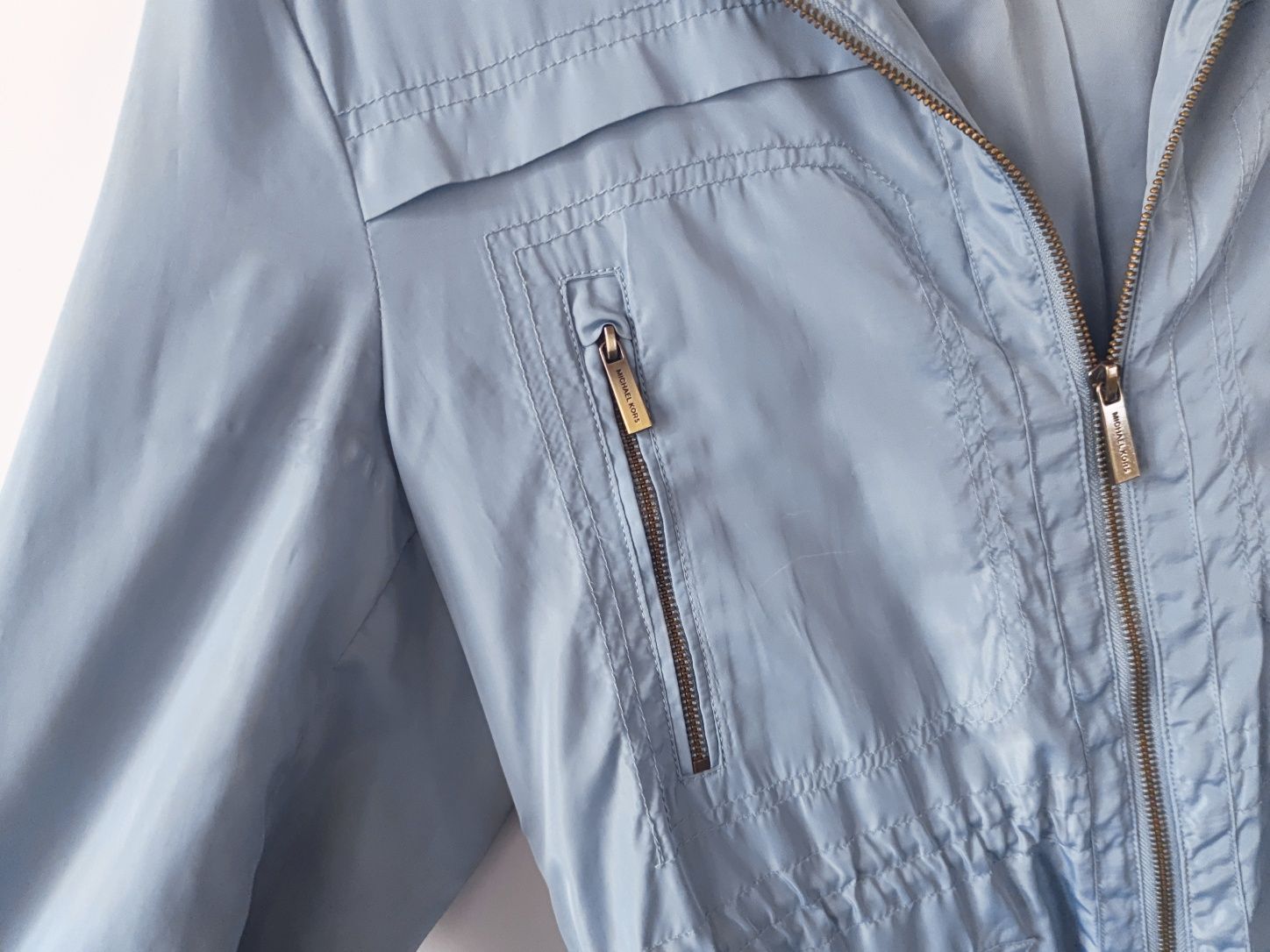Parka Michael Kors przejściowa błękitna niebieska