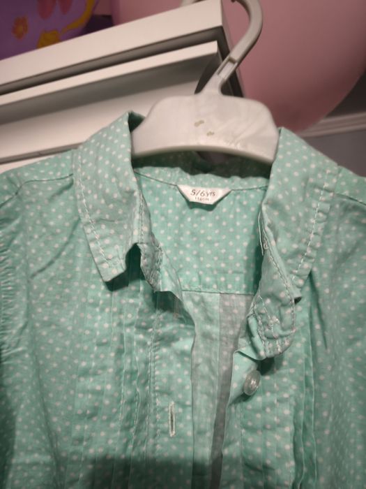 Koszula dziewczęca z długim rękawem r. 116