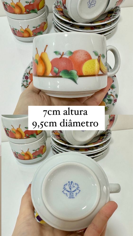 Conjunto chá Porcelanas Ibis