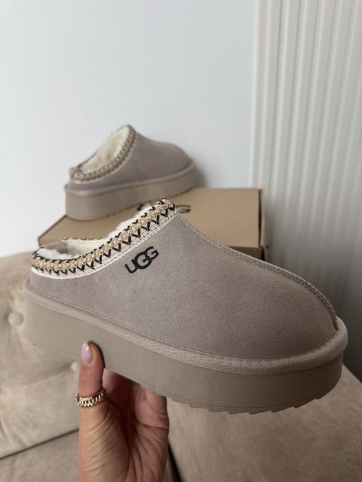 Ugg tazz бежеві, шоколад. Фото вживу, Натуральний замш, овчина, відео