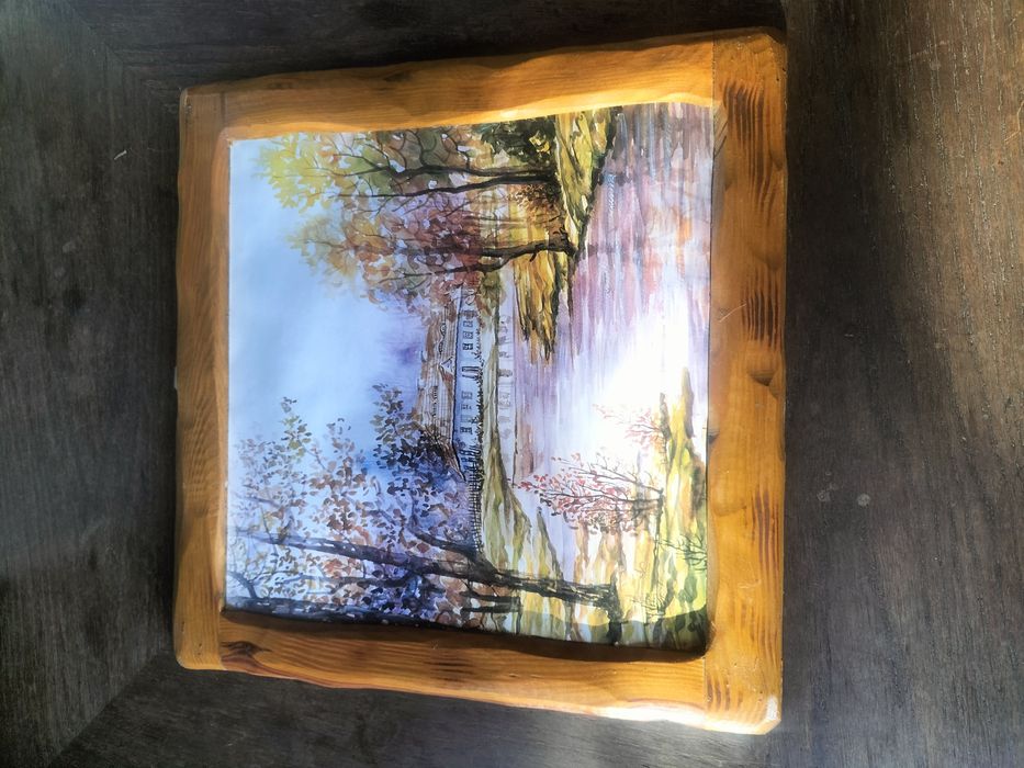 Ramka drewniana na zdjęcie, obraz, hand made vintage