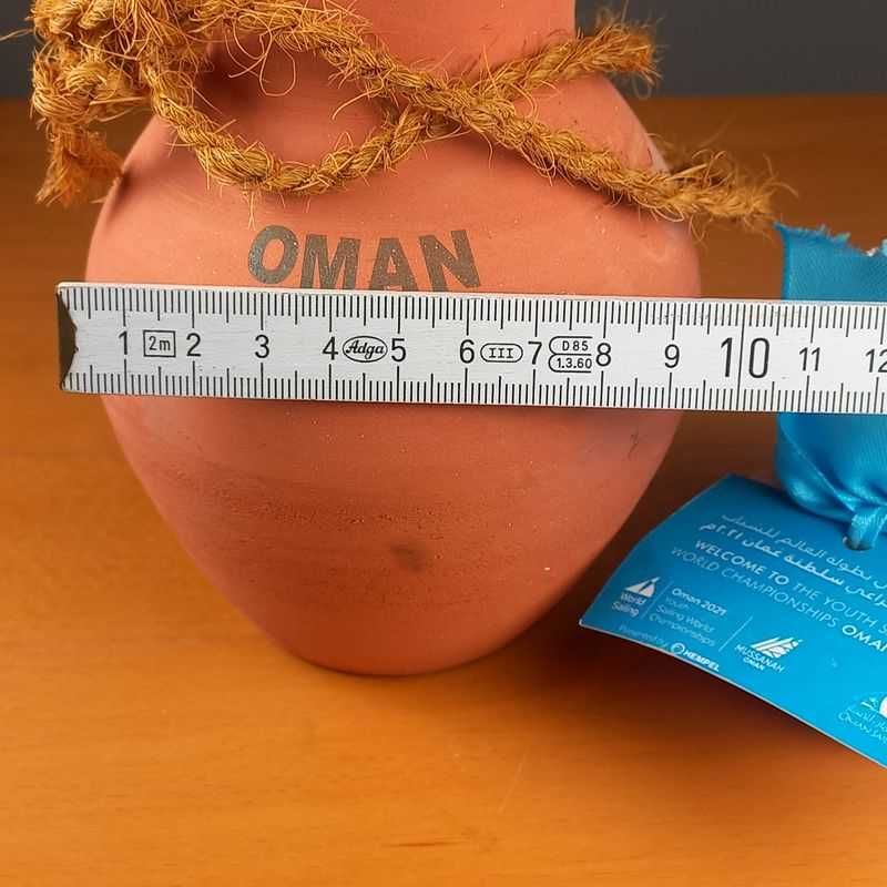 Gliniany wazon, naczynie, dzbanek z przykrywką wys. 17,5cm