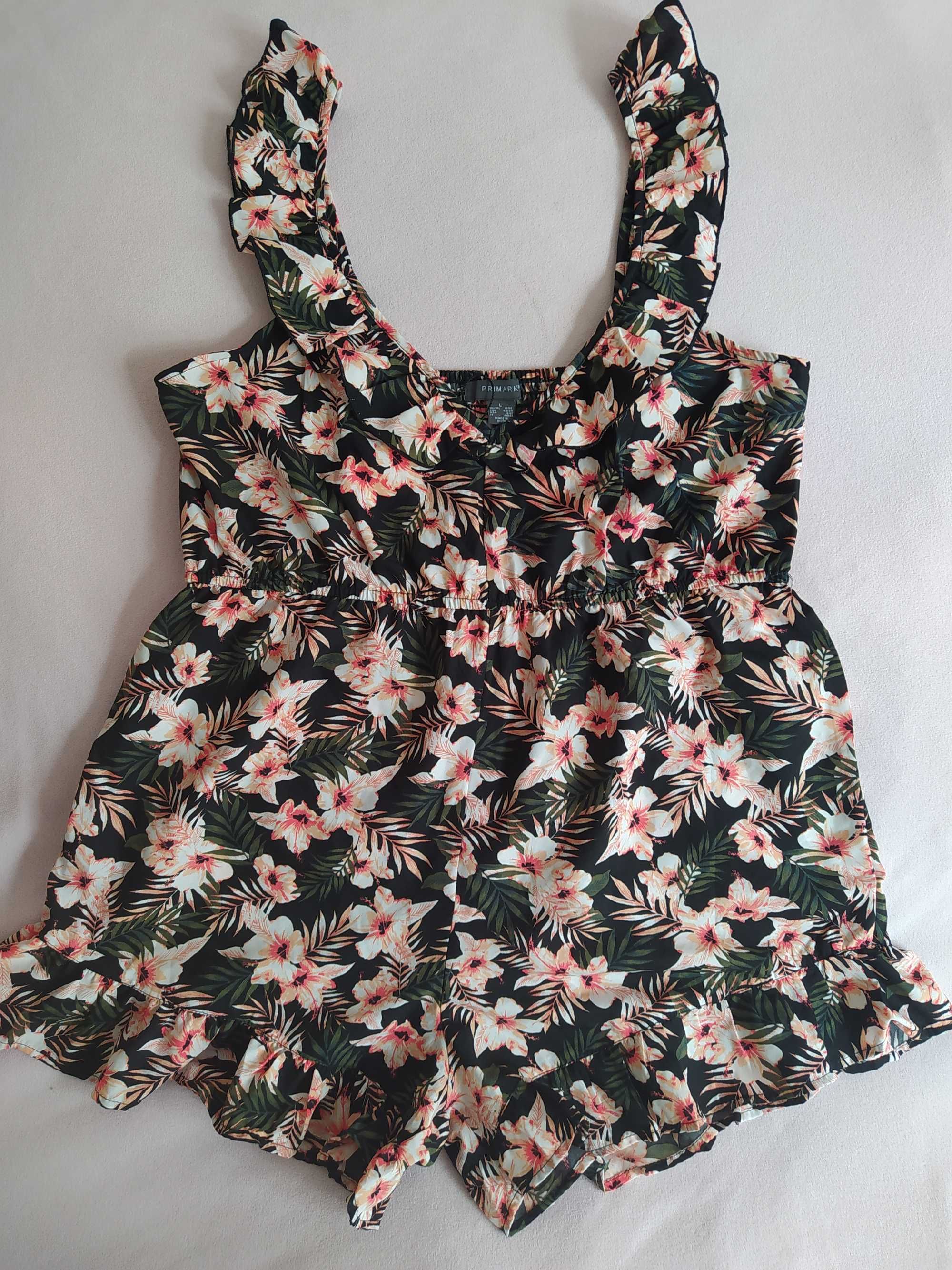 Kombinezon letni Primark XL kwiaty falbany