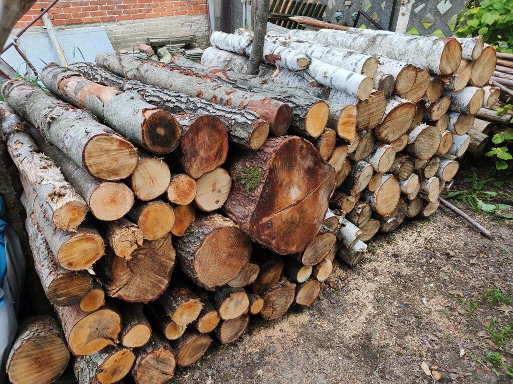 Drewno opałowe w klockach brzoza olcha m3 wałki