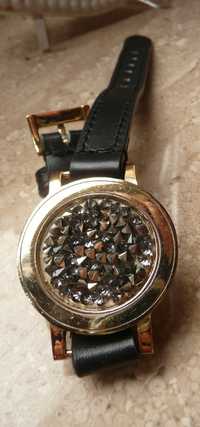 DYRBERG & KERN bransoletka jak zegarek kryształki czarna