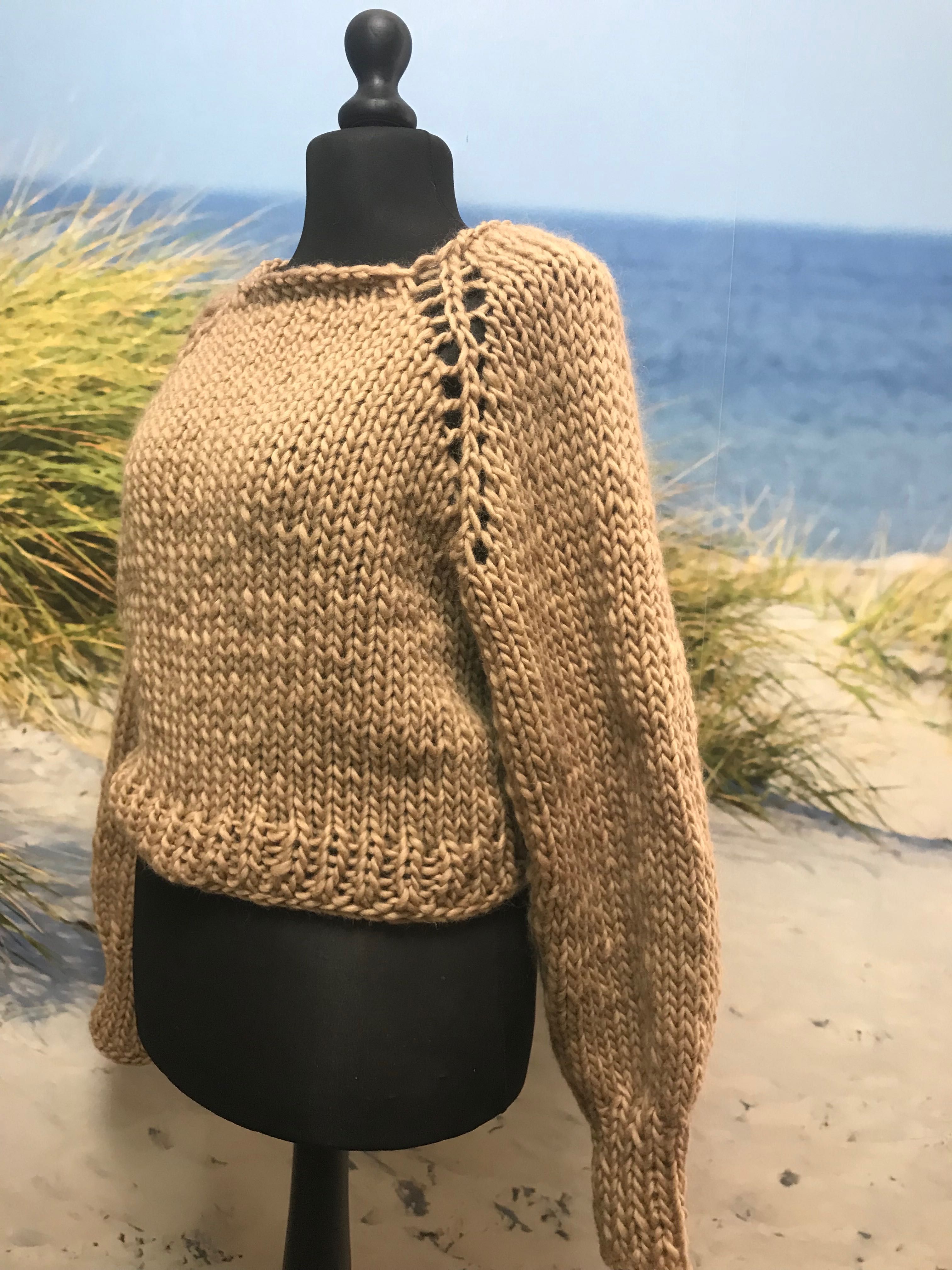 Sweter gruby wełniany cieply