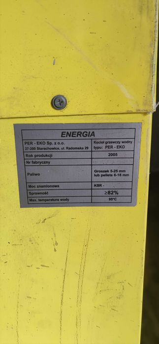 Części do pieca PER-EKO rok produkcji 2005