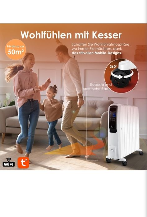 Grzejnik olejowy z aplikacją WiFi