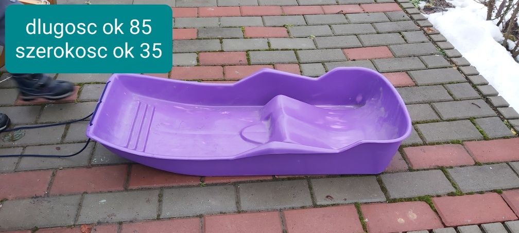 Sanki drewniane z oparciem, plastikowe ślizg