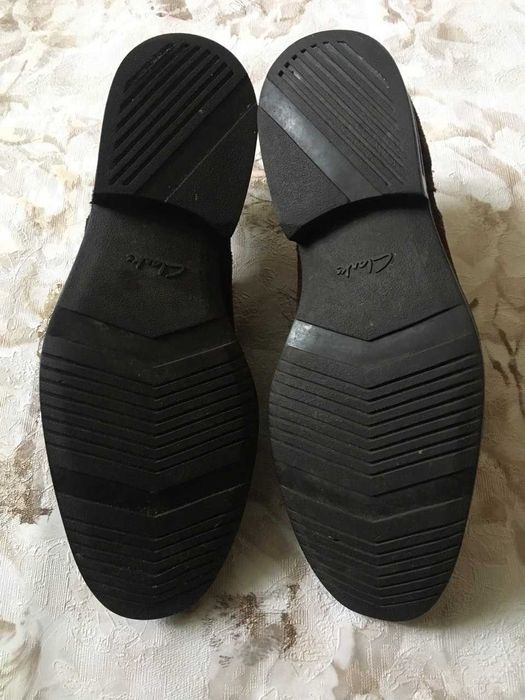 Замшевые мужские туфли броги clarks gore-tex