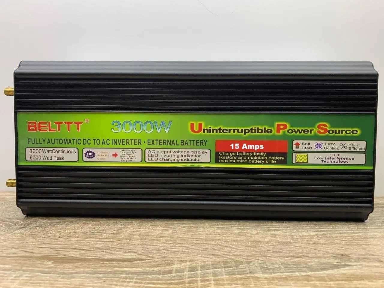 ‼️ Преобразователь 12-220v 3000w c зарядкой (в ассортименте 500-9000w)