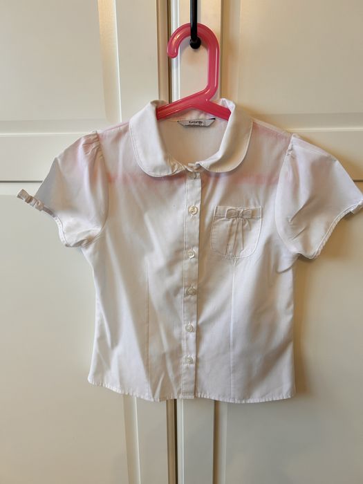 Koszula biała George dla dziewczynki rozmiar 116-122
