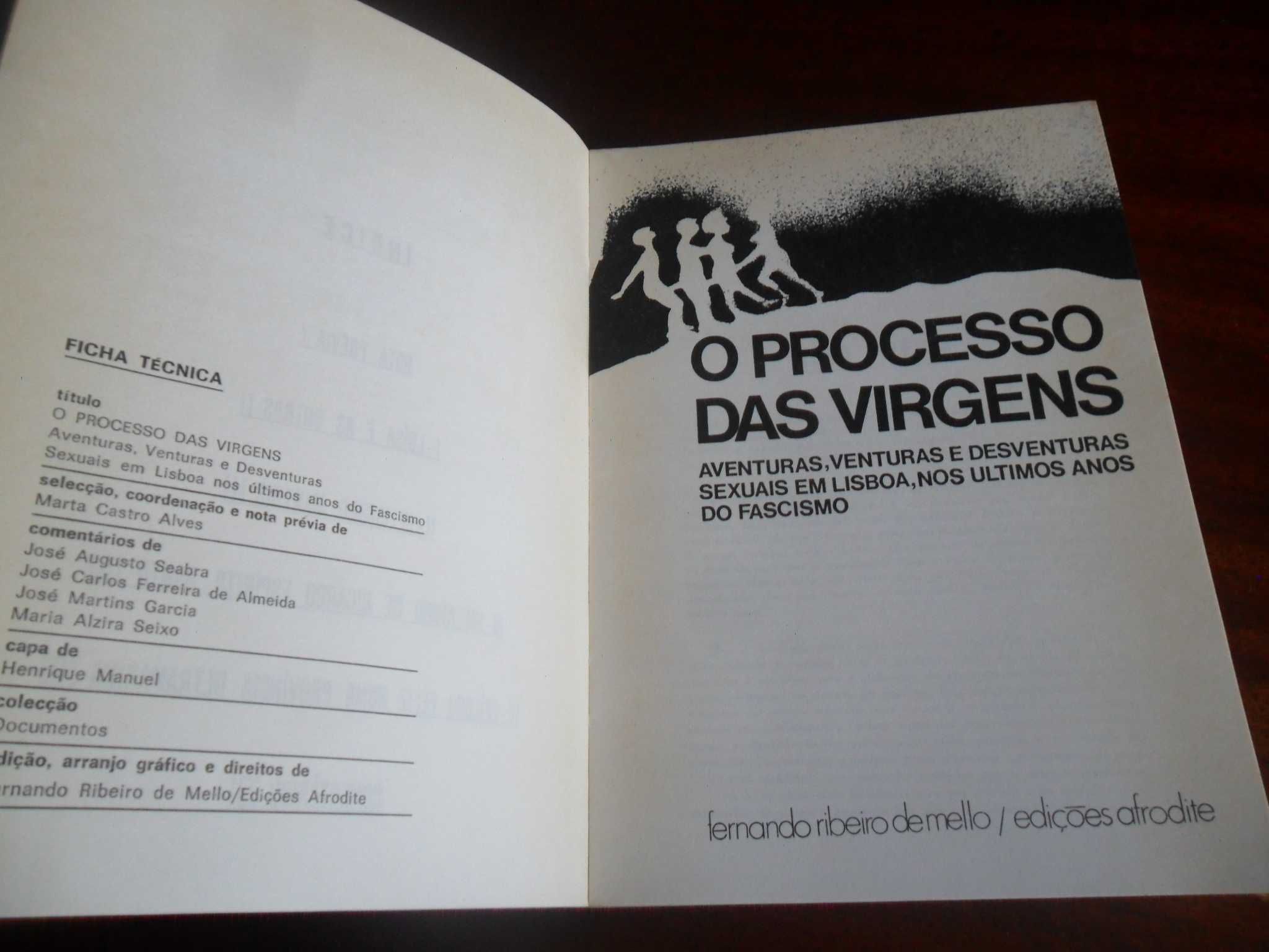 "O Processo das Virgens" de Vários - 1ª Edição 1975 - Edições AFRODITE