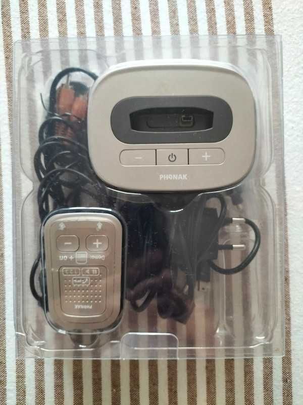 Phonak TV Link II + ComPilot II – NOVO & completo