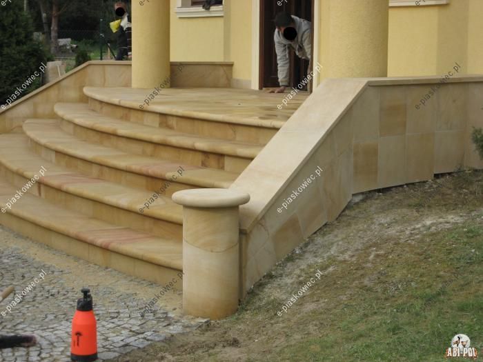 ~27~ Schody kamienne bloki piaskowca schody z piaskowca mrozoodporne
